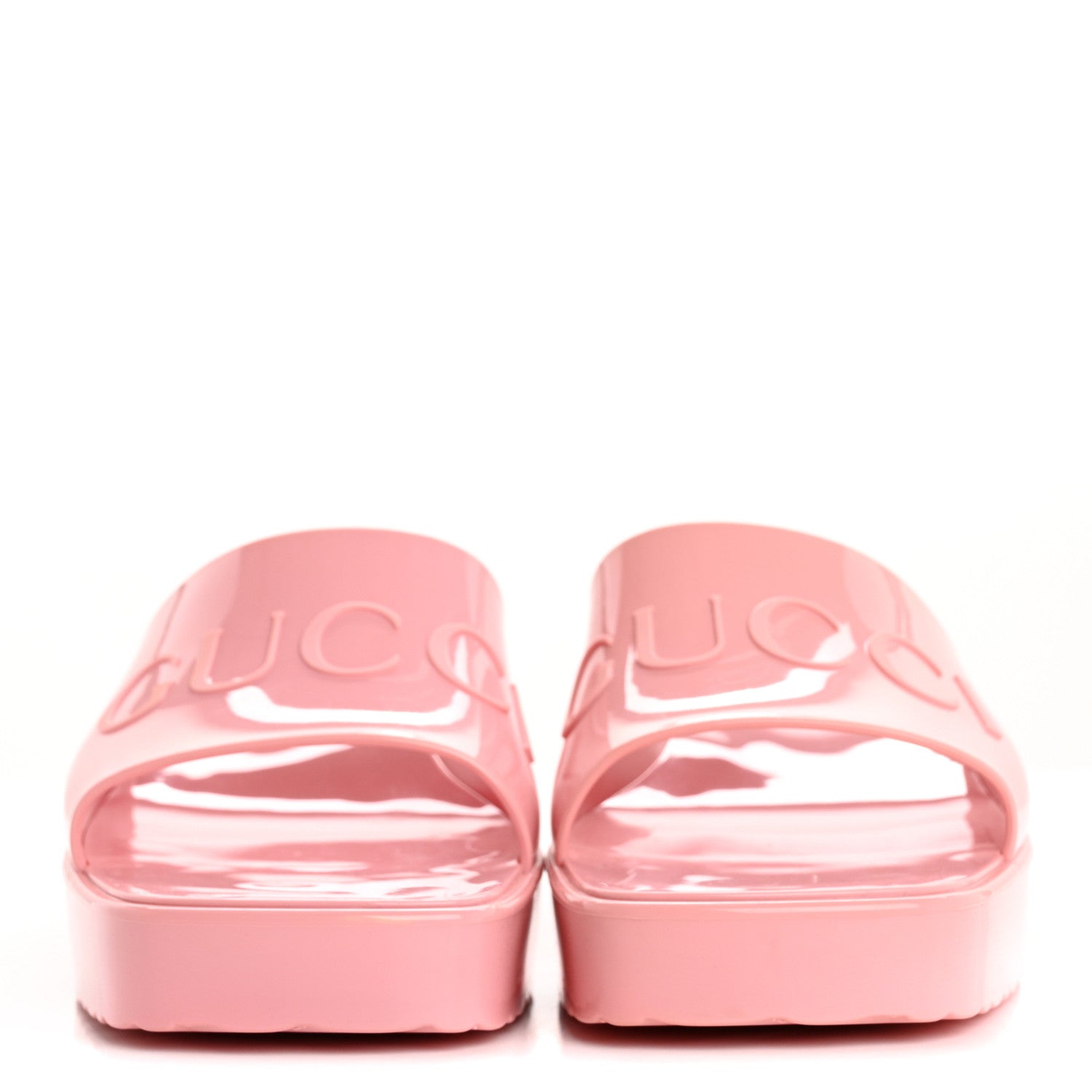 Rubber Gucci Logo Womens Platform 20/60mm Slide Sandals 41 Wild Rose