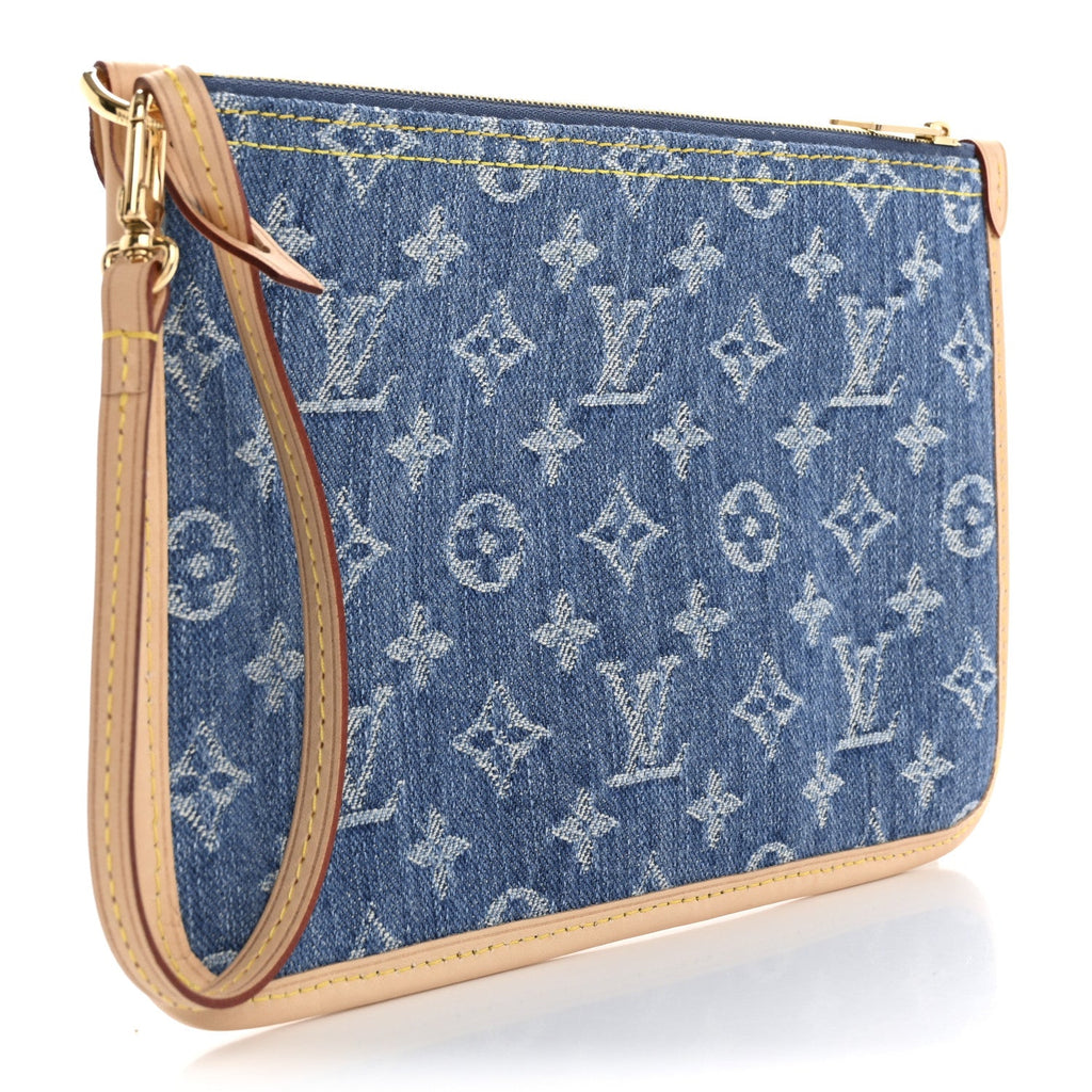 Denim Monogram Jacquard Neverfull MM GM Pochette Blue