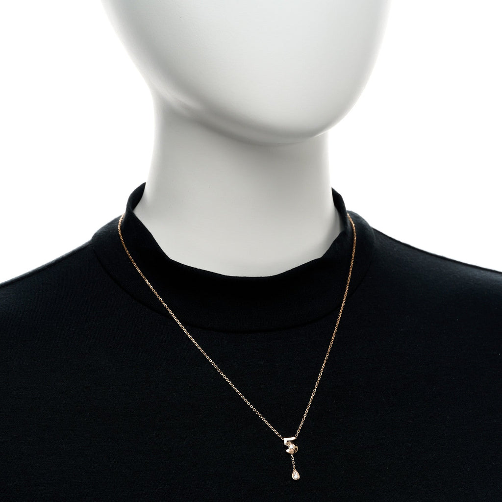 18K Beige Gold Diamond Eternal No 5 Necklace