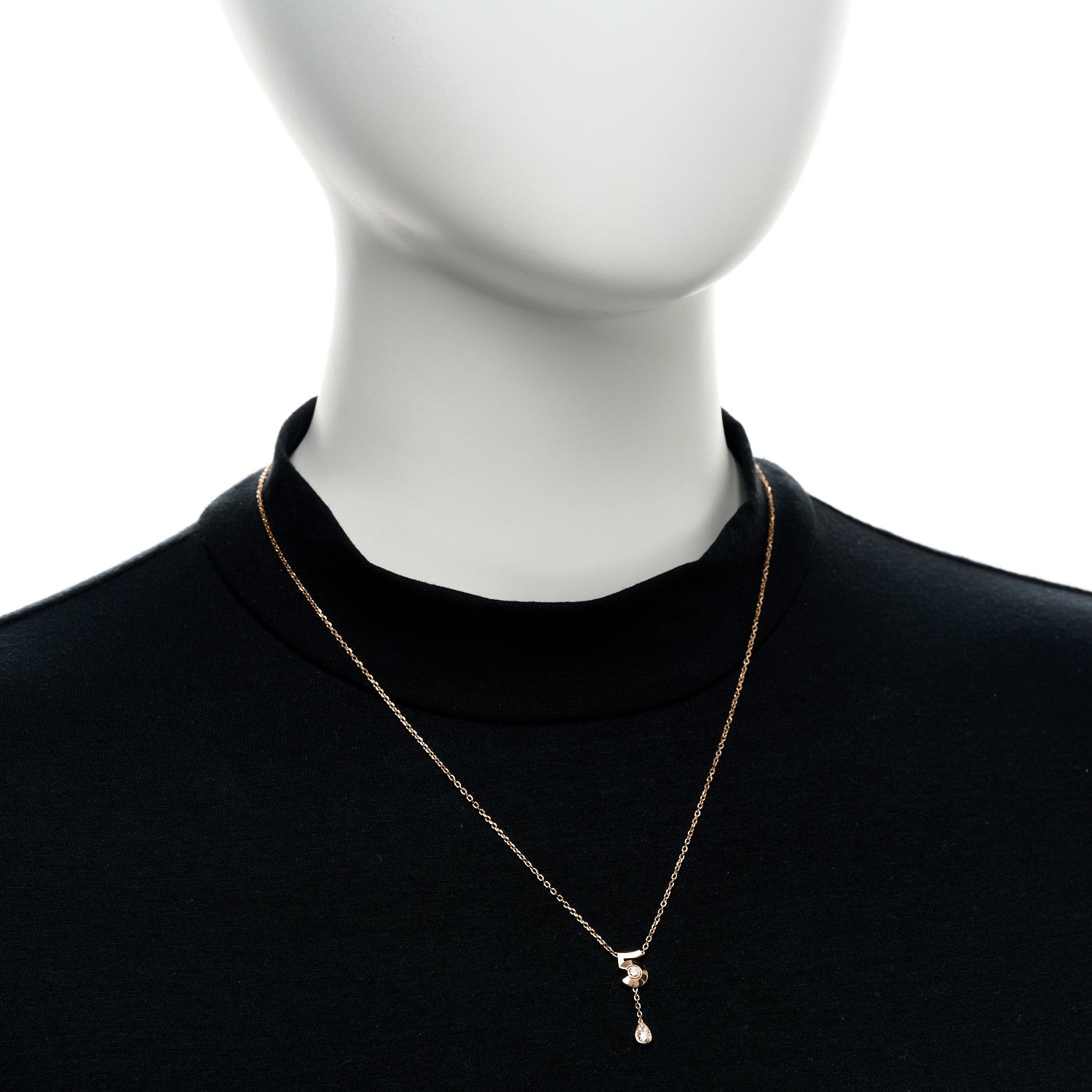 18K Beige Gold Diamond Eternal No 5 Necklace