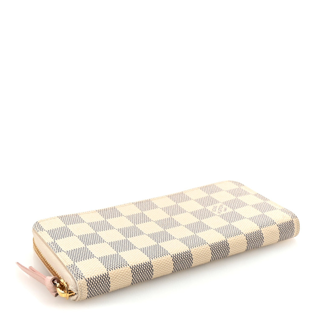 Damier Azur Clemence Wallet Rose Ballerine