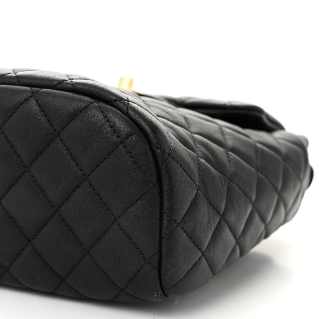 Calfskin Quilted Mini Urban Spirit Backpack Black