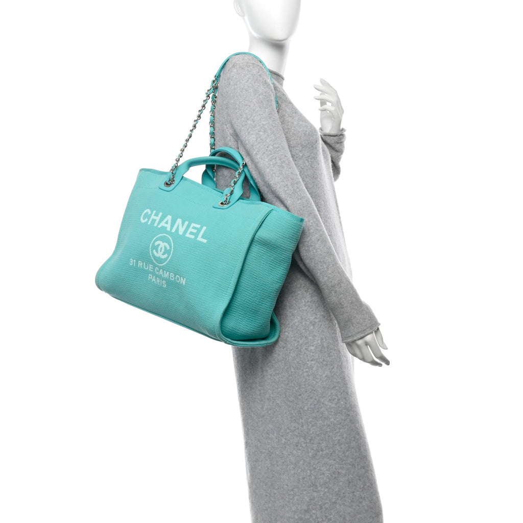 Mixed Fibers Medium Deauville Tote Turquoise