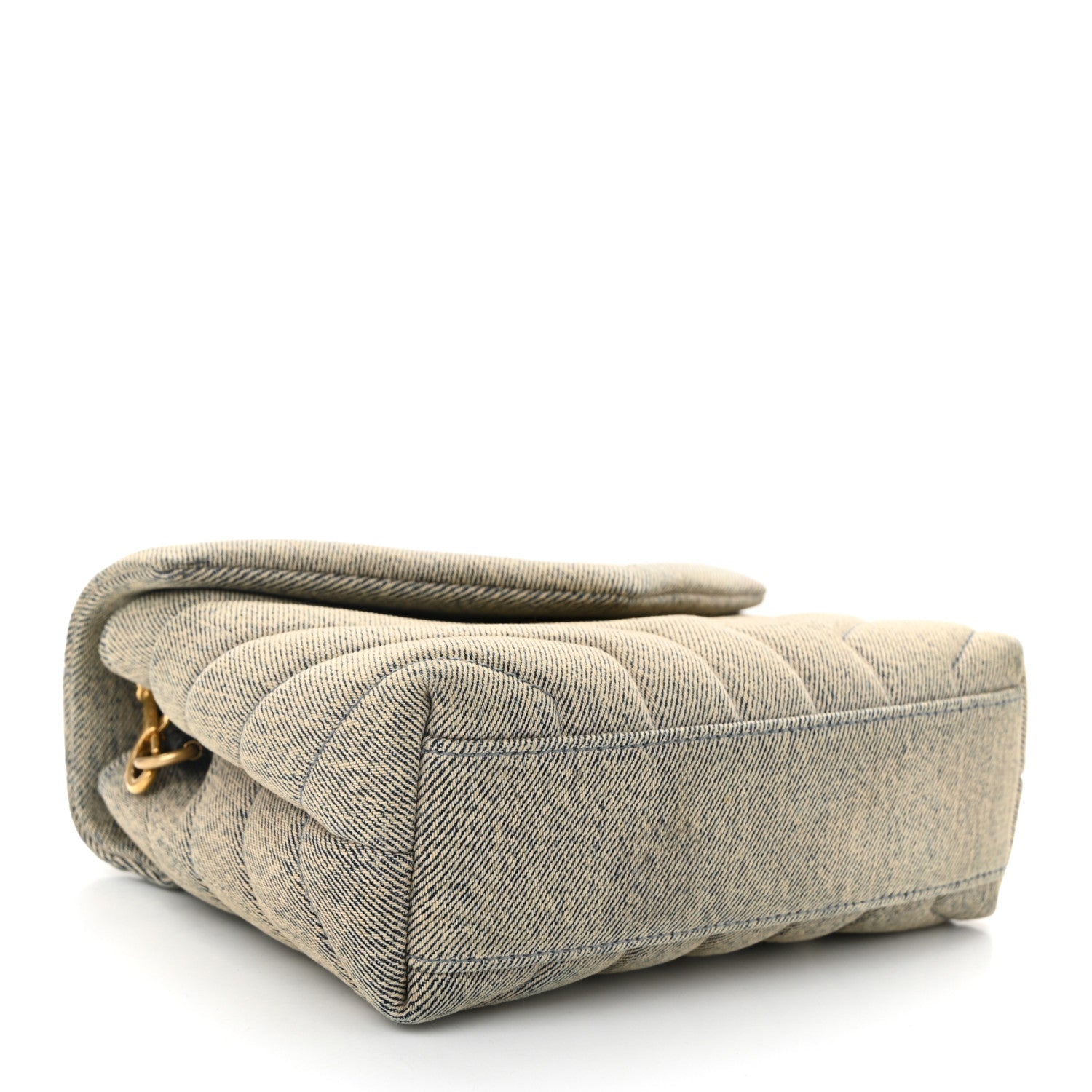 Denim Y Quilted Monogram Toy Loulou Crossbody Bag Grey