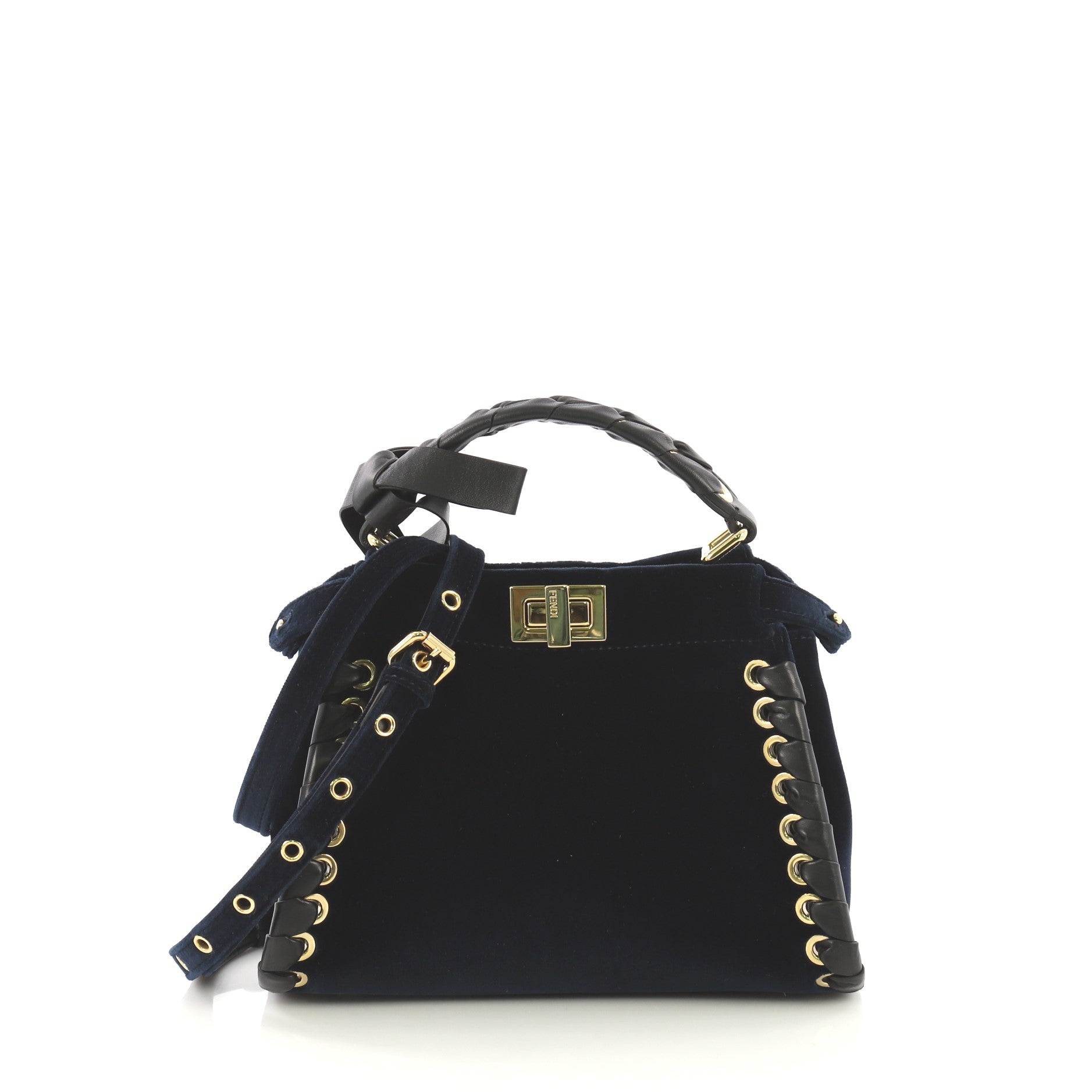 Peekaboo Bag Velvet with Ribbon Whipstitch Mini