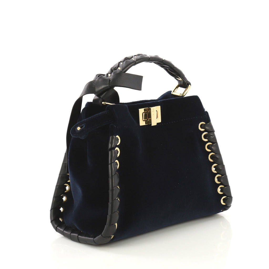 Peekaboo Bag Velvet with Ribbon Whipstitch Mini