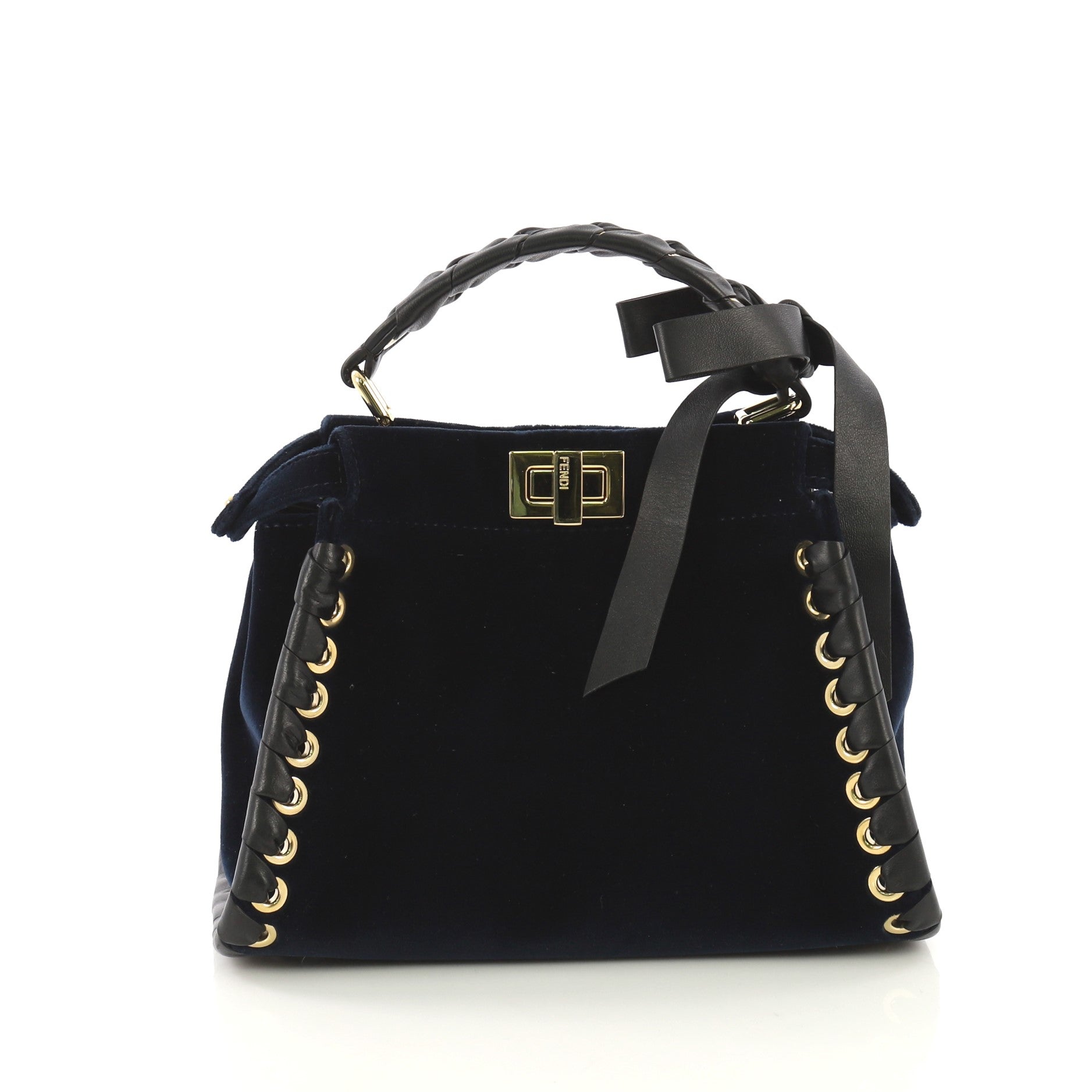 Peekaboo Bag Velvet with Ribbon Whipstitch Mini