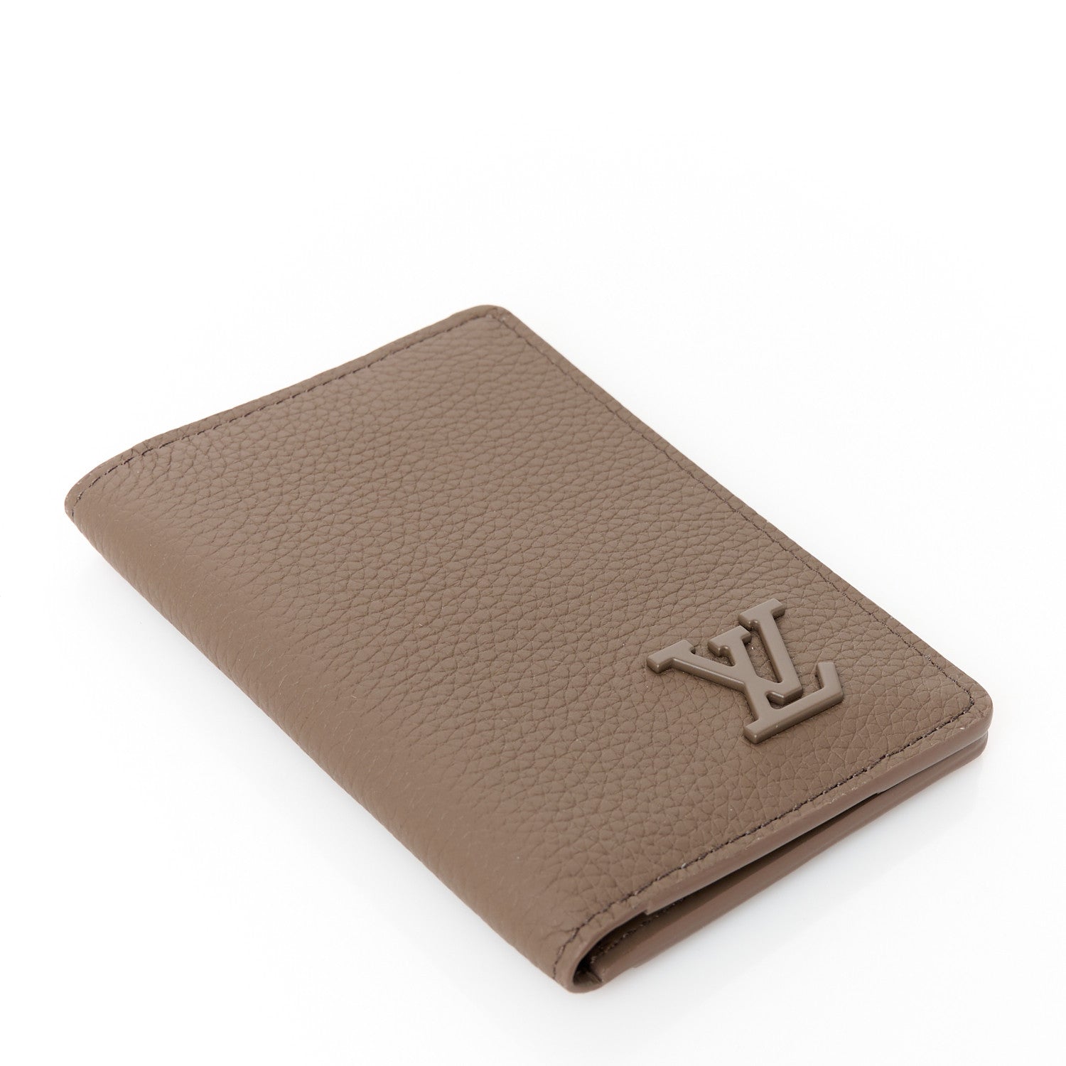 Grained Calfskin Aerogram Pocket Organizer Moka
