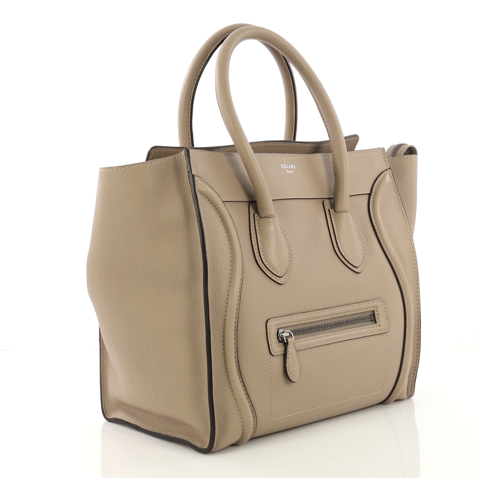 Luggage Handbag Grainy Leather Mini