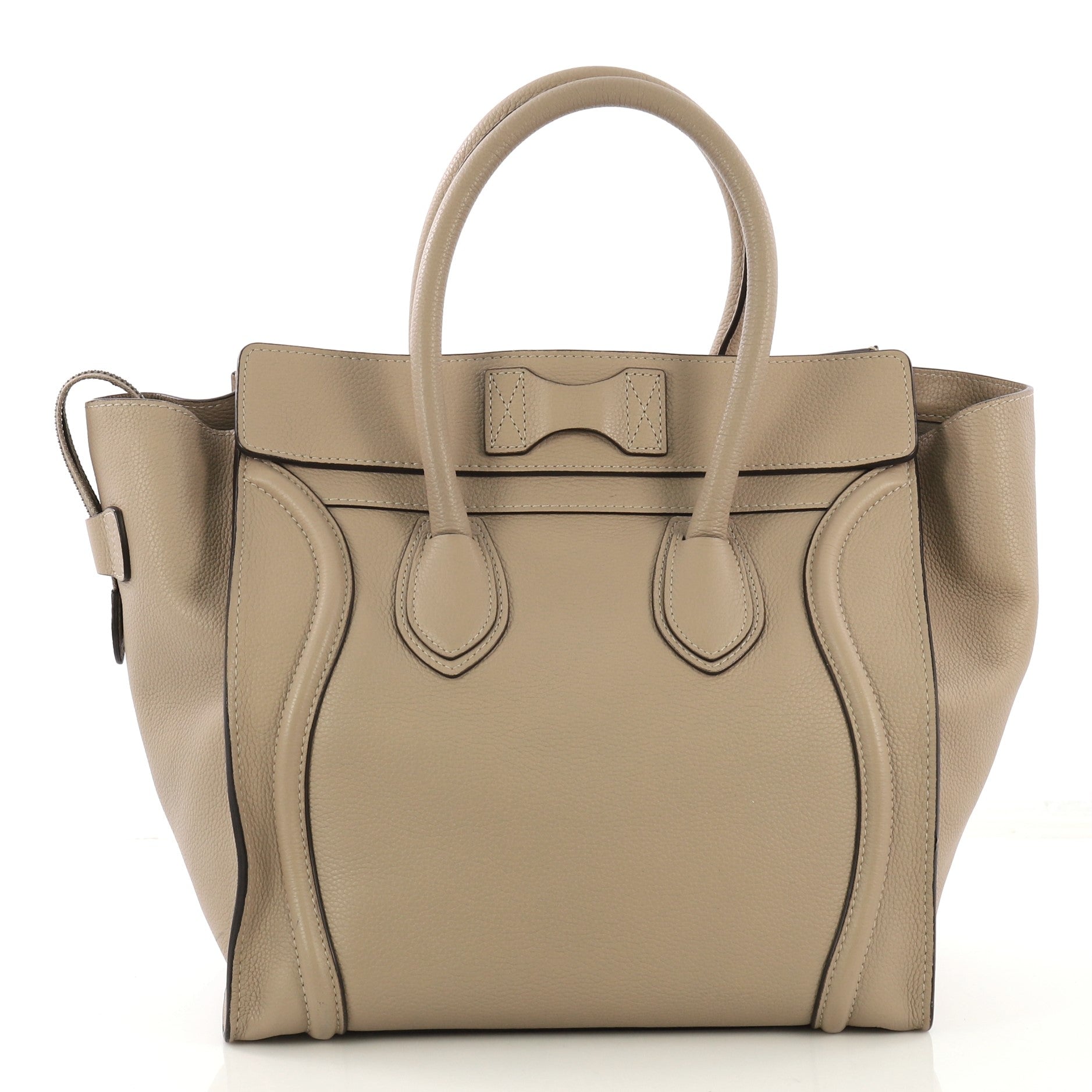 Luggage Handbag Grainy Leather Mini