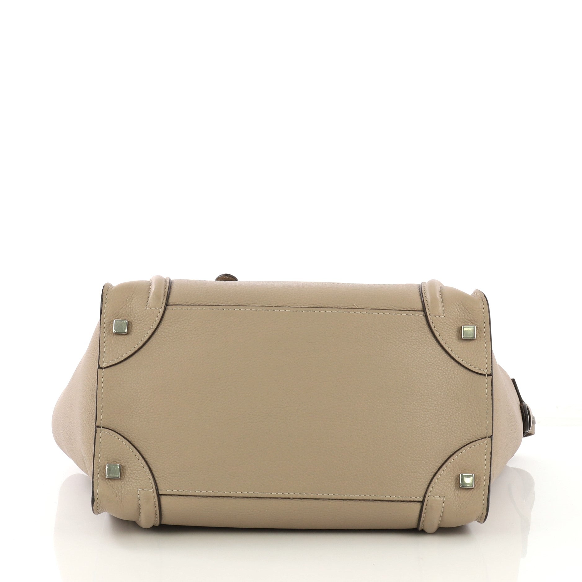 Luggage Handbag Grainy Leather Mini