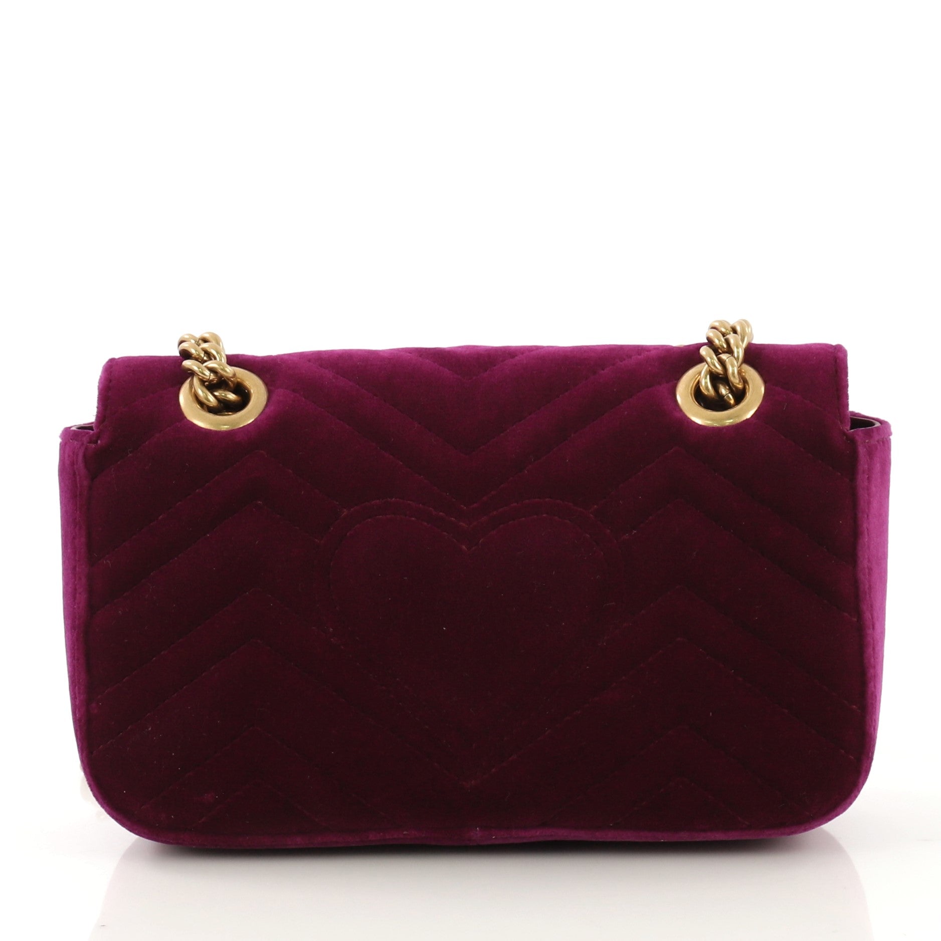 GG Marmont Flap Bag Matelasse Velvet Mini