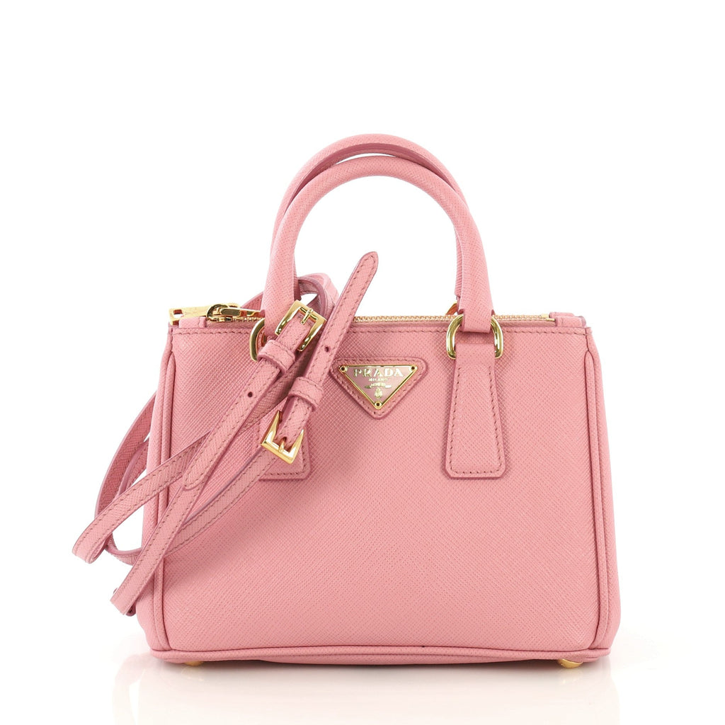 Galleria Double Zip Tote Saffiano Leather Mini