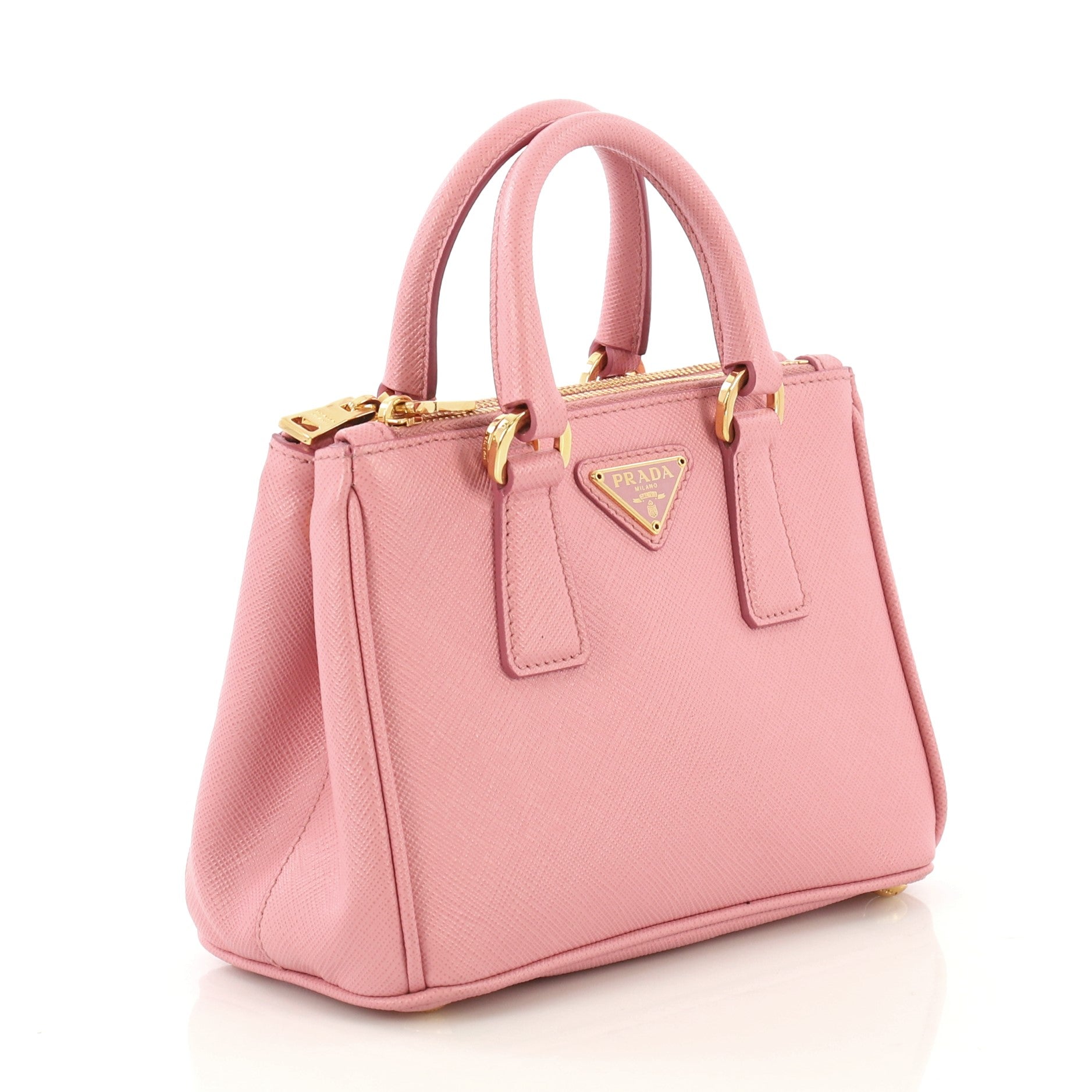 Galleria Double Zip Tote Saffiano Leather Mini