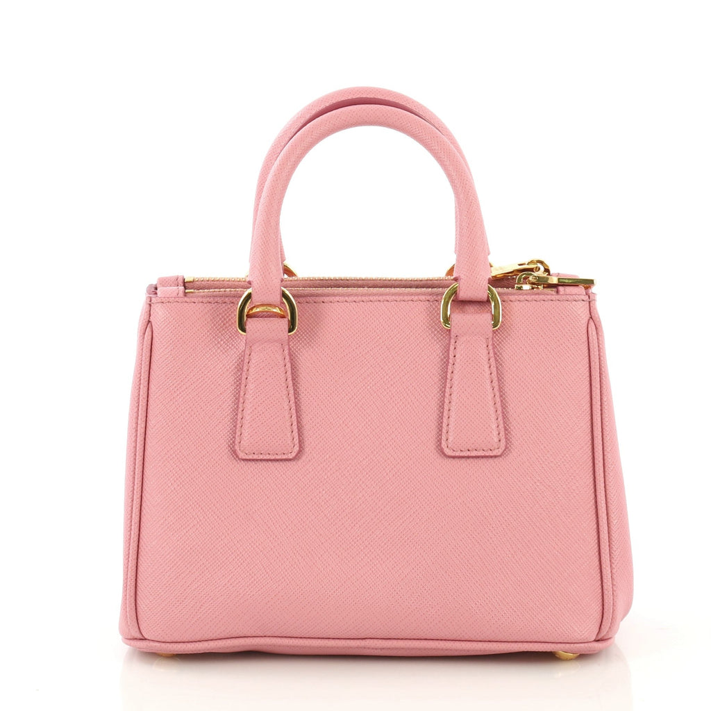 Galleria Double Zip Tote Saffiano Leather Mini