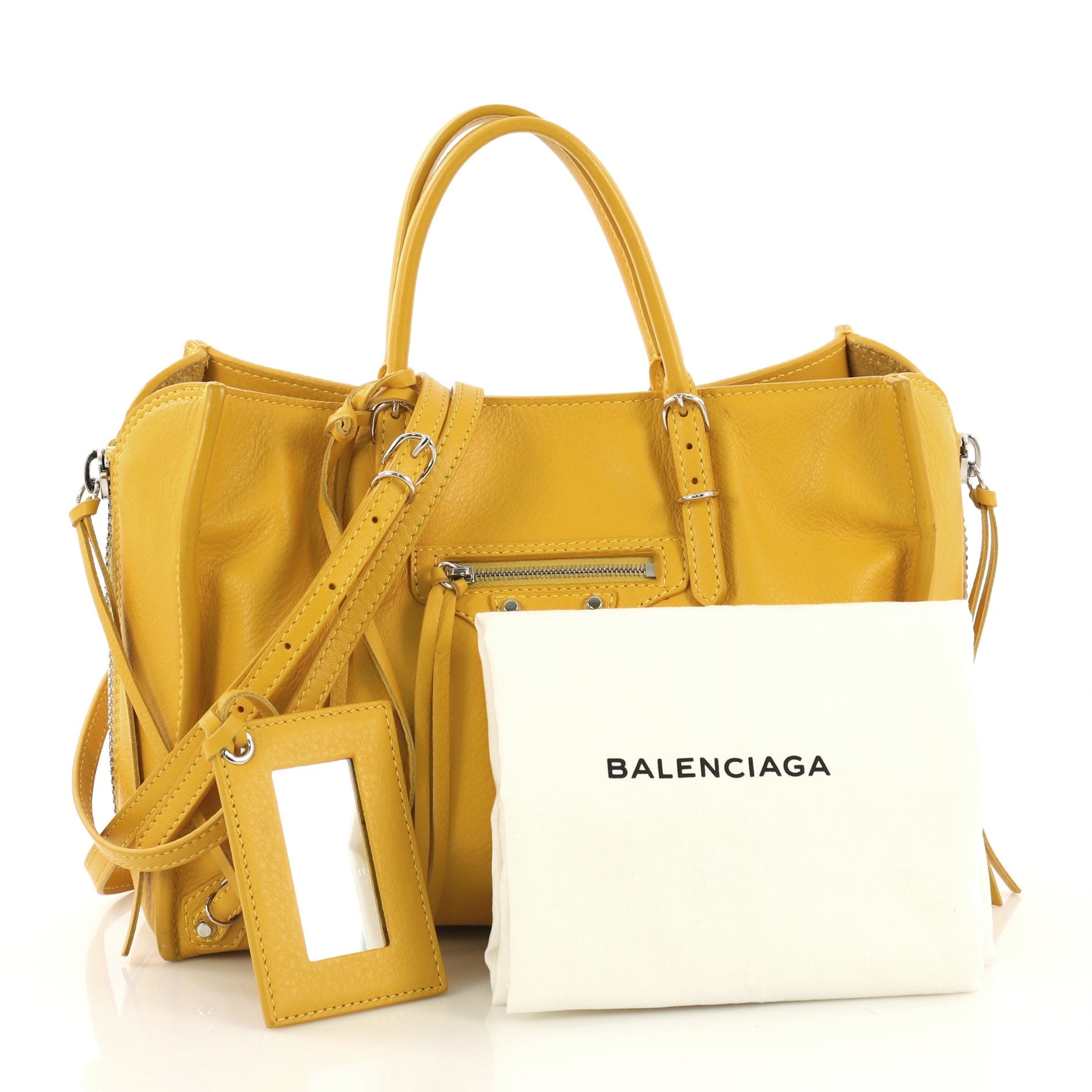 Papier A4 Zip Around Classic Studs Bag Leather Mini