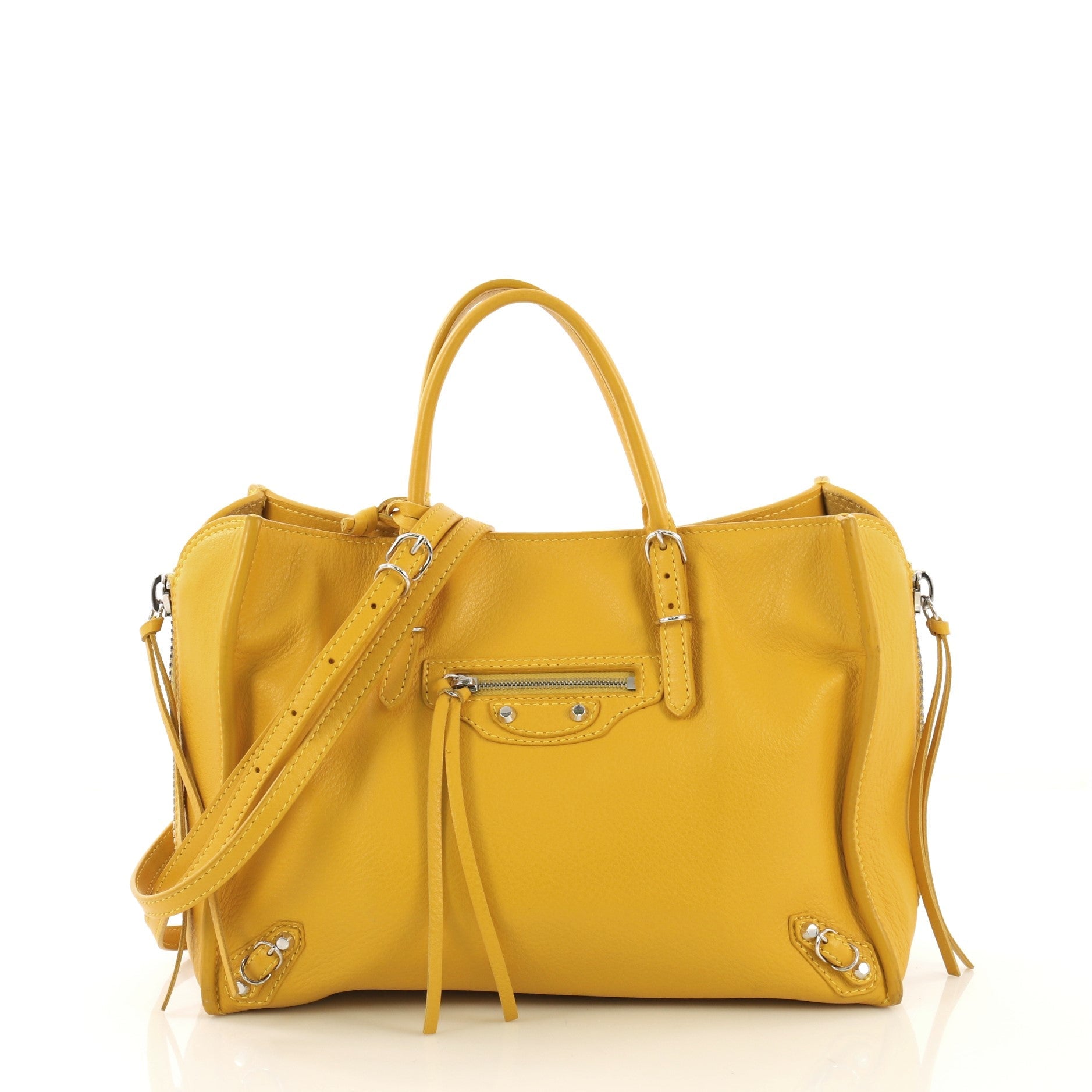 Papier A4 Zip Around Classic Studs Bag Leather Mini