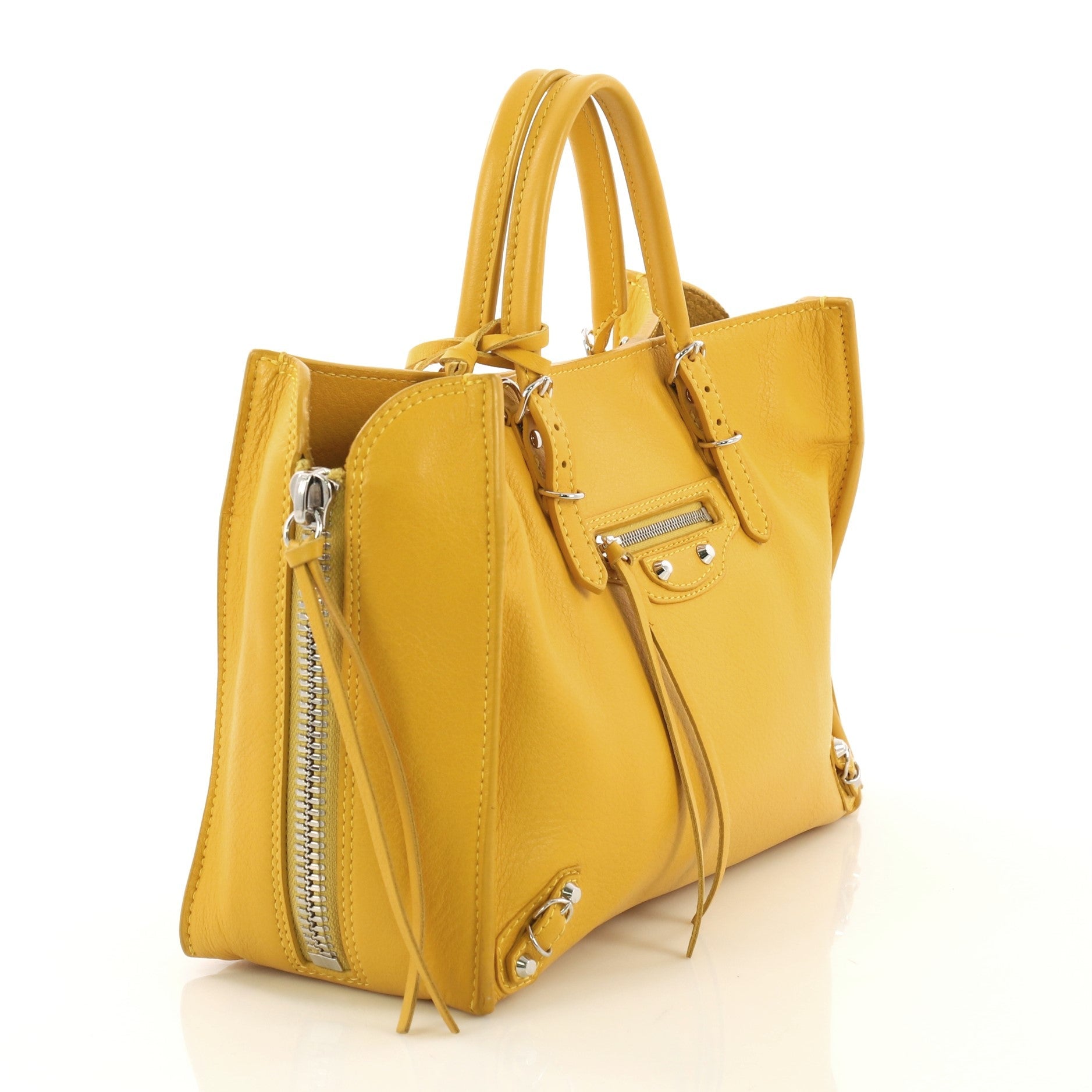 Papier A4 Zip Around Classic Studs Bag Leather Mini