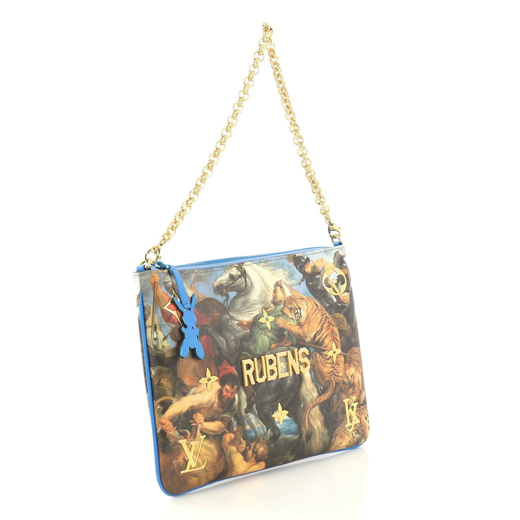 Pochette Clutch Limited Edition Jeff Koons Rubens Print Canvas