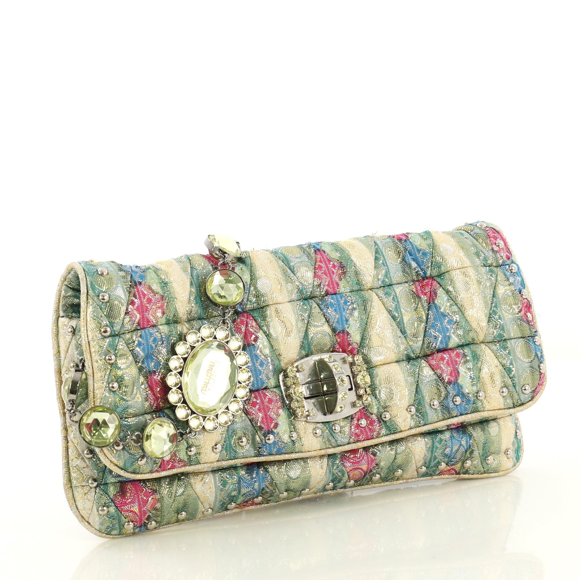 Crystal Clutch Embellished Jacquard Medium