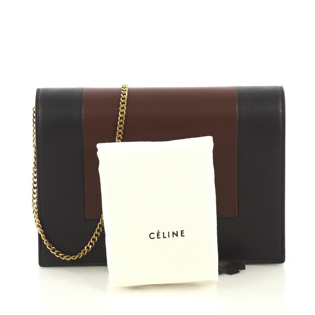 Frame Evening Clutch on Chain Leather