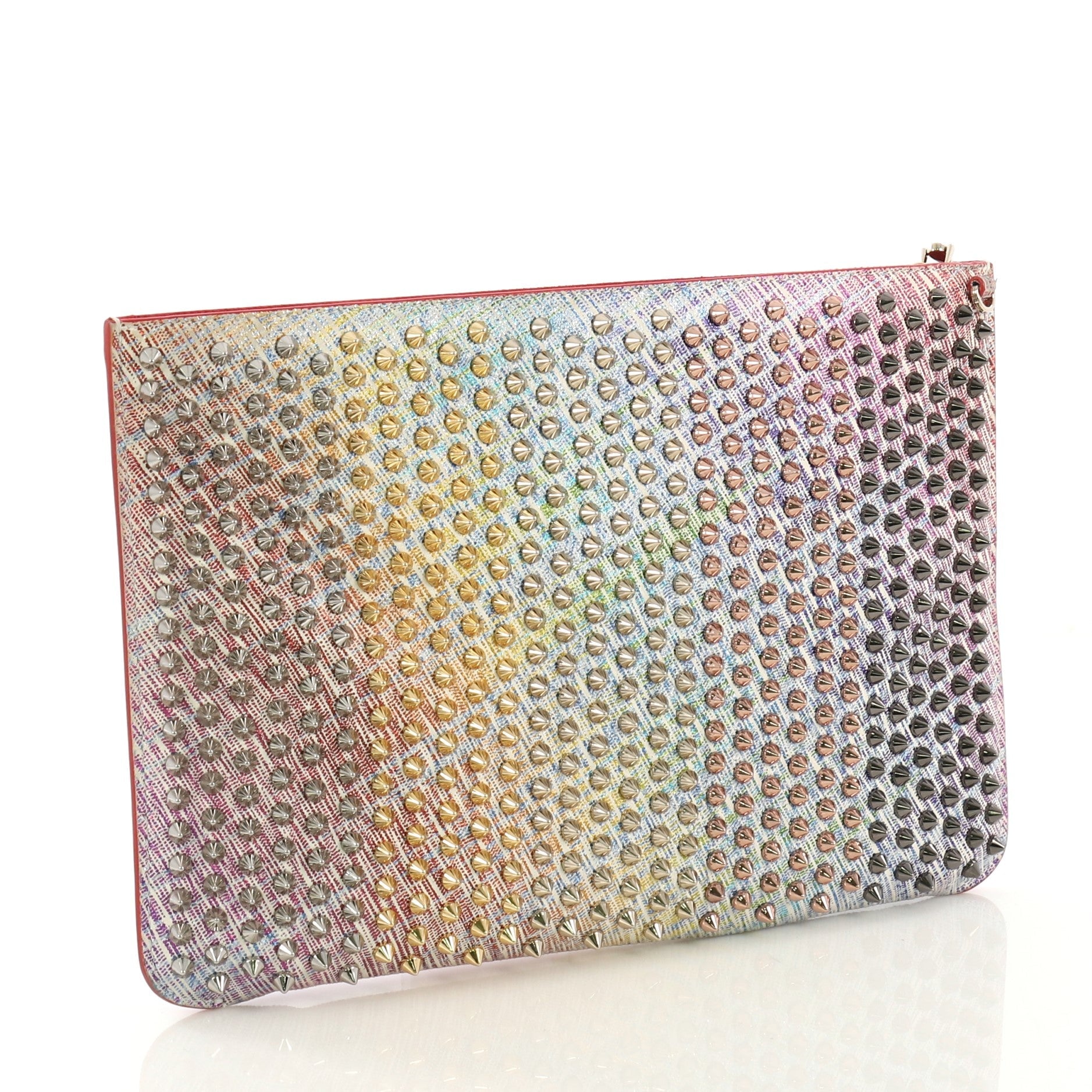 Loubiclutch Spiked Multicolor Leather
