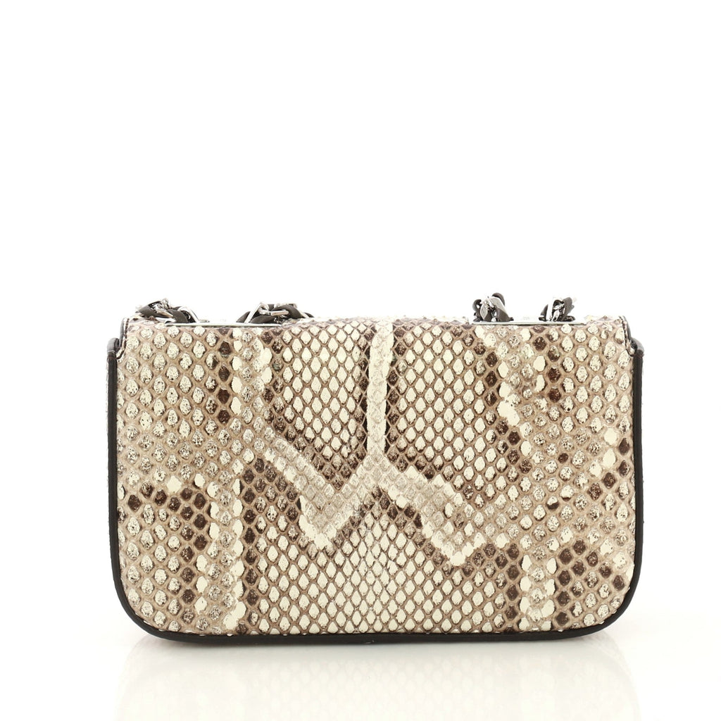 3Baguette Crossbody Bag Python Mini