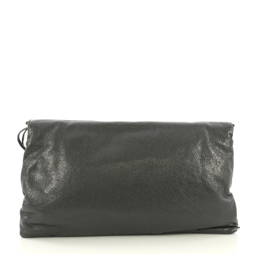 Envelope Strap Clutch Classic Studs Leather