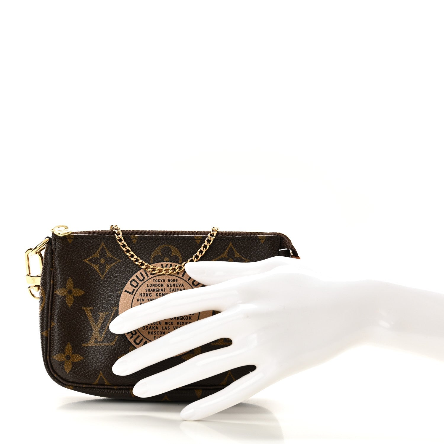 Monogram Complice Trunks and Bags Mini Pochette Accessories Beige