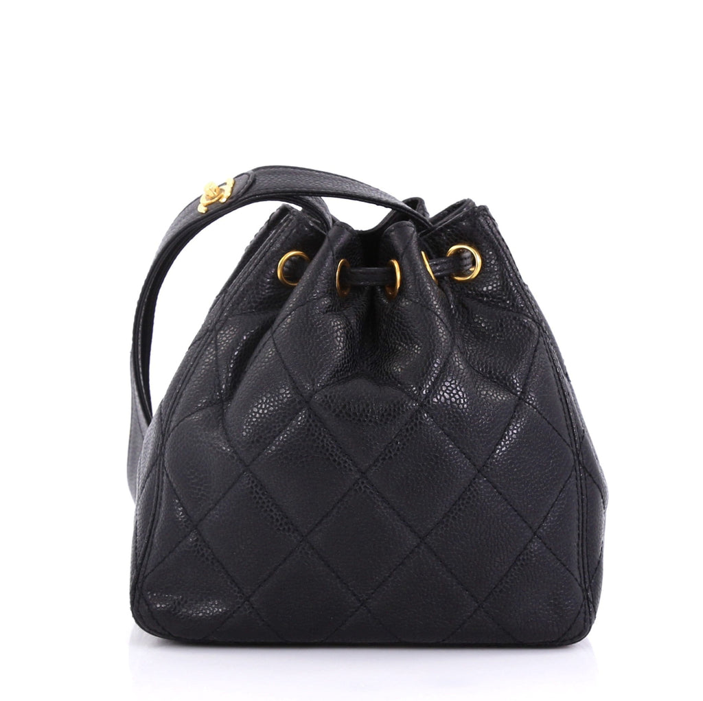 Vintage Bucket Bag Quilted Caviar Mini