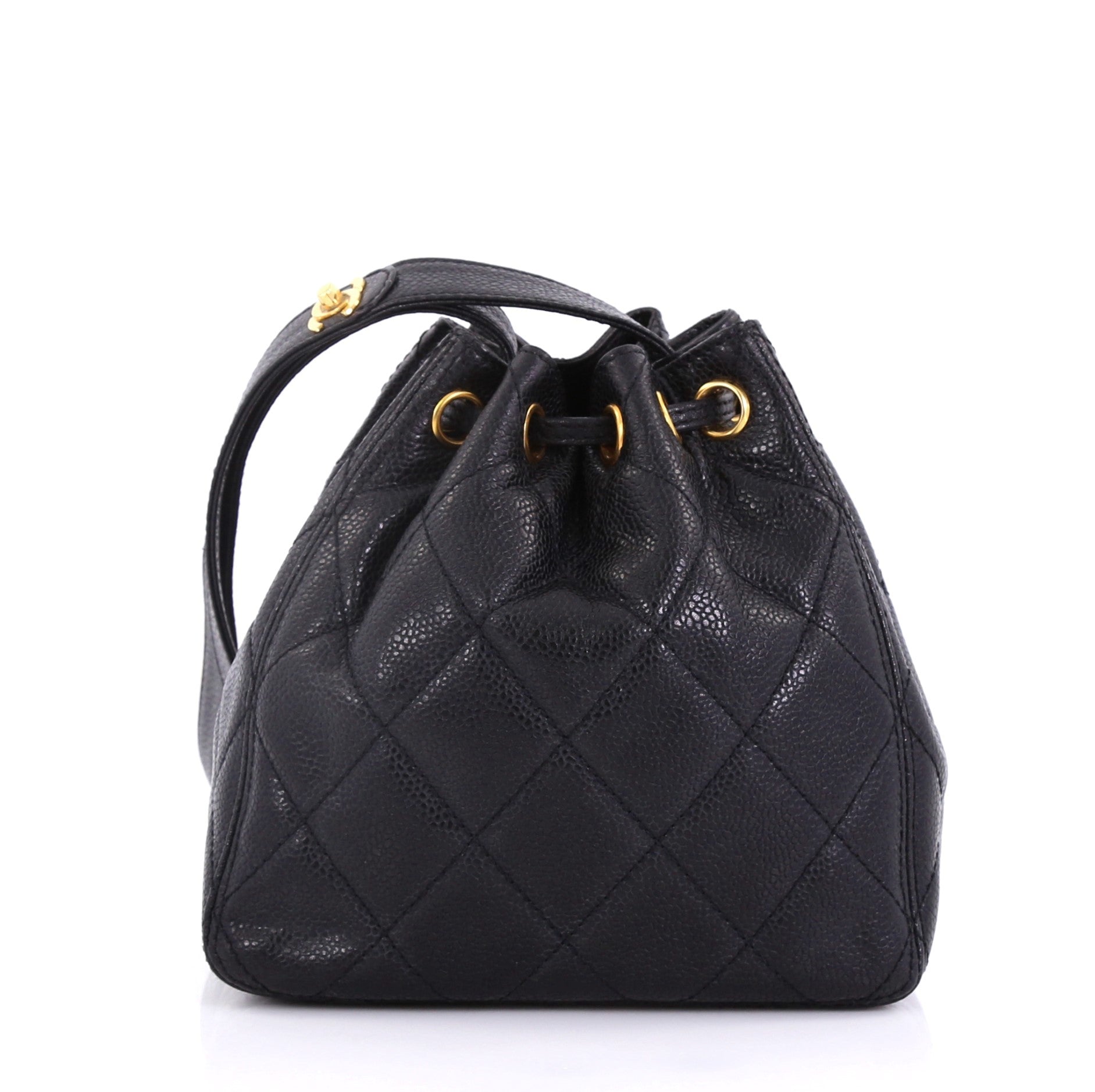 Vintage Bucket Bag Quilted Caviar Mini