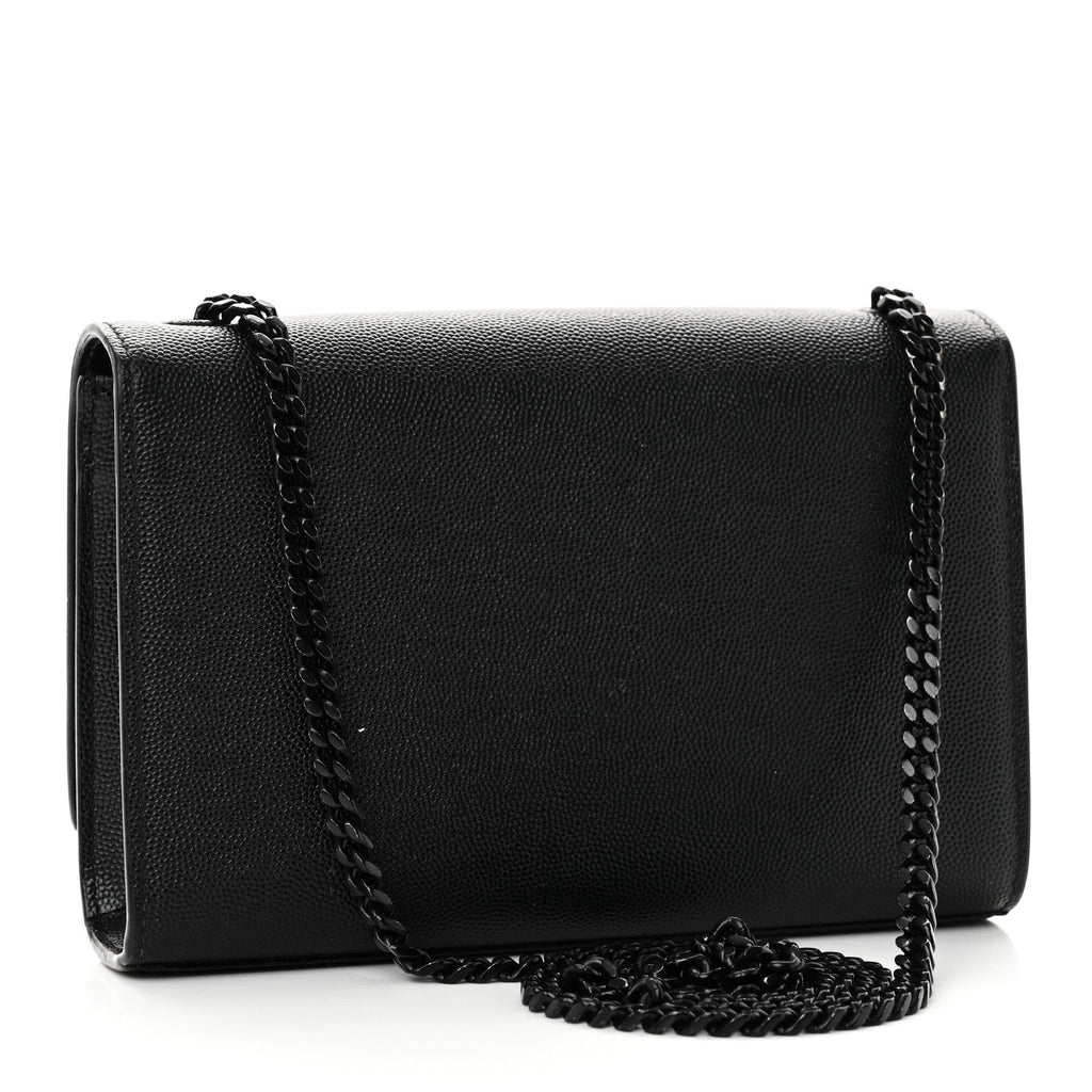 Grain De Poudre Small Monogram Monochrome Kate Satchel Black