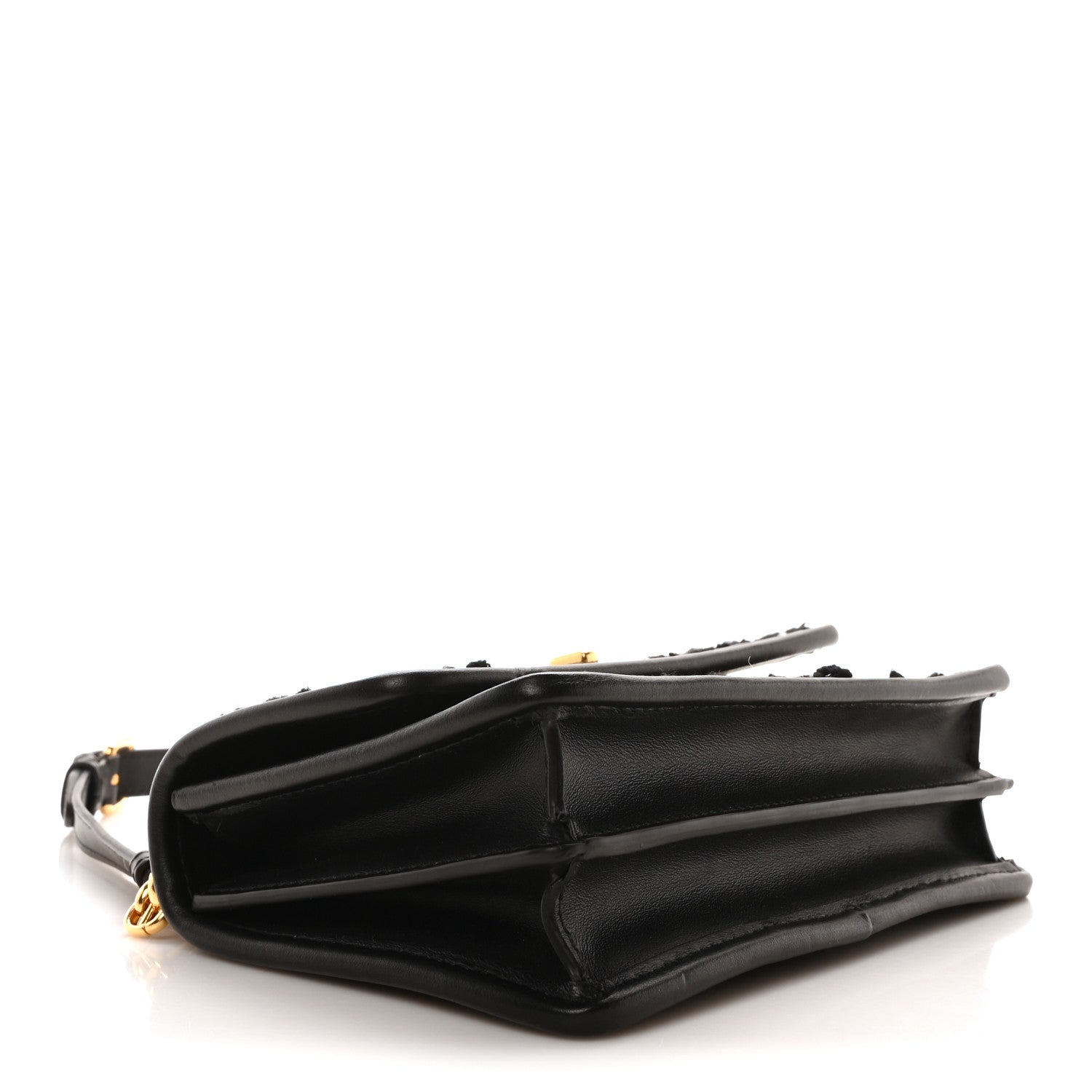 Tweed Macrocannage Mini Miss Caro Bag Black White