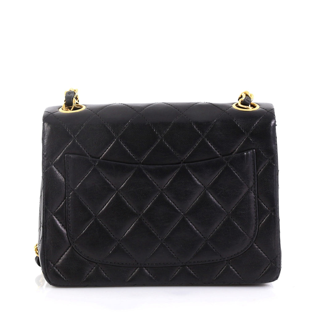 Vintage Square Classic Single Flap Bag Quilted Lambskin Mini
