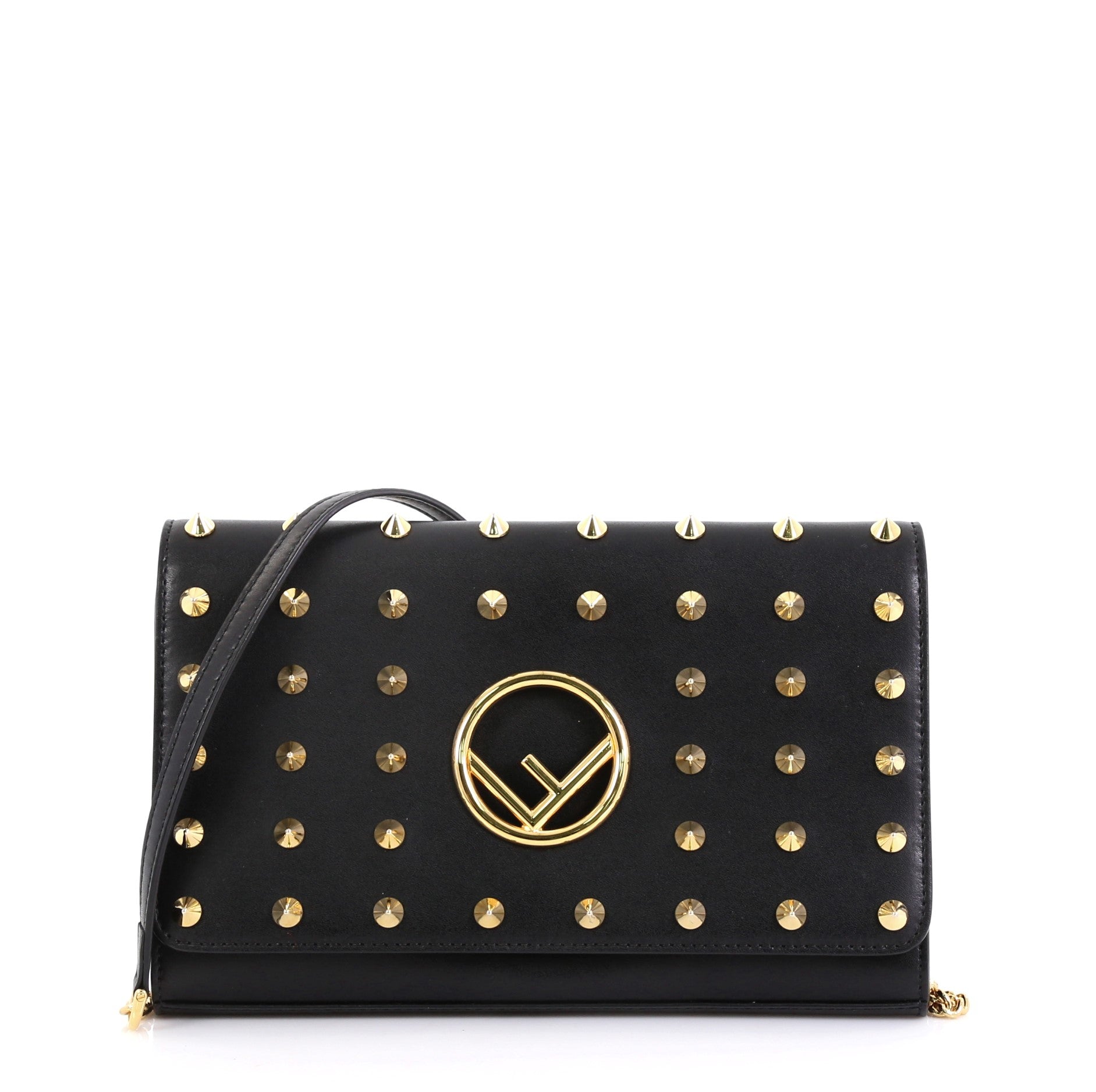 Kan I F Wallet On Chain Clutch Studded Leather