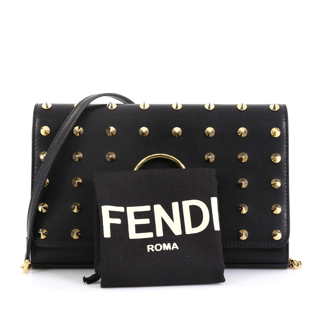 Kan I F Wallet On Chain Clutch Studded Leather
