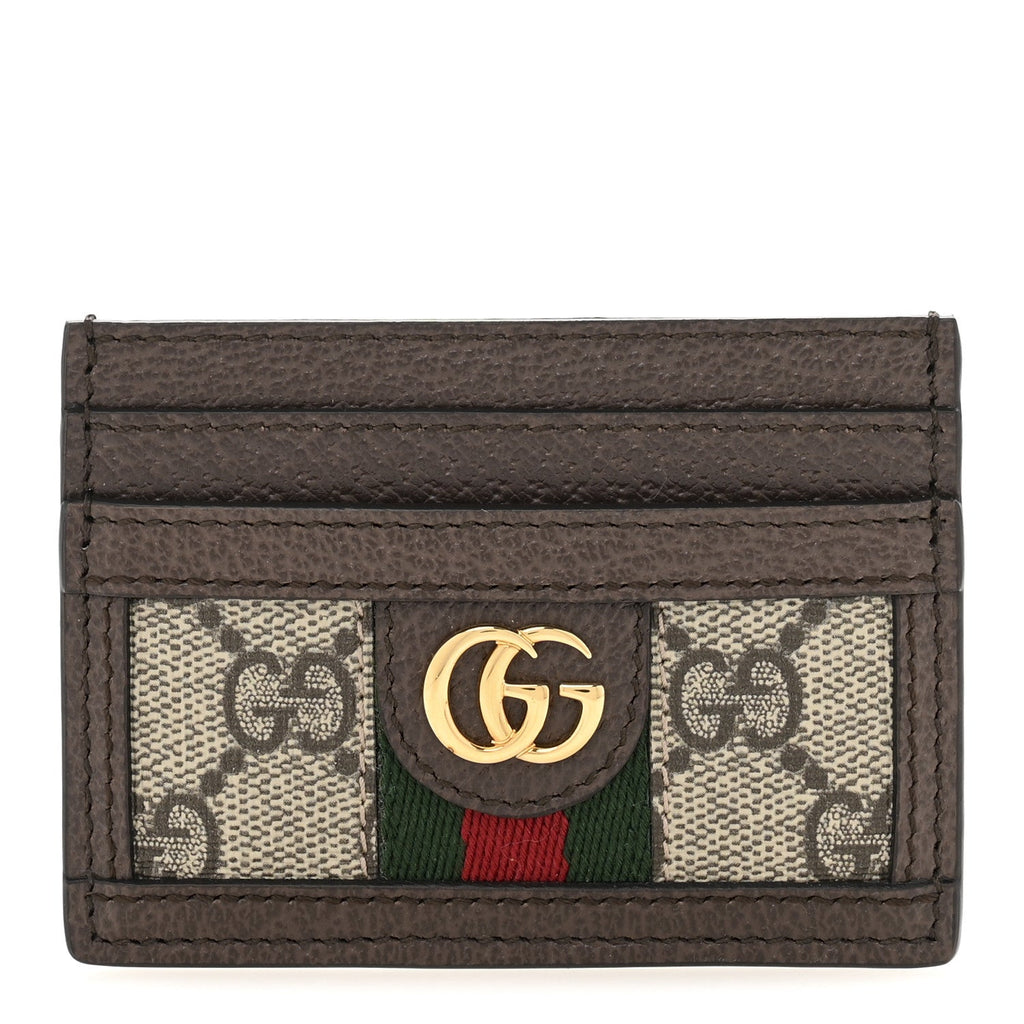 GG Supreme Monogram Ophidia  Holder Brown