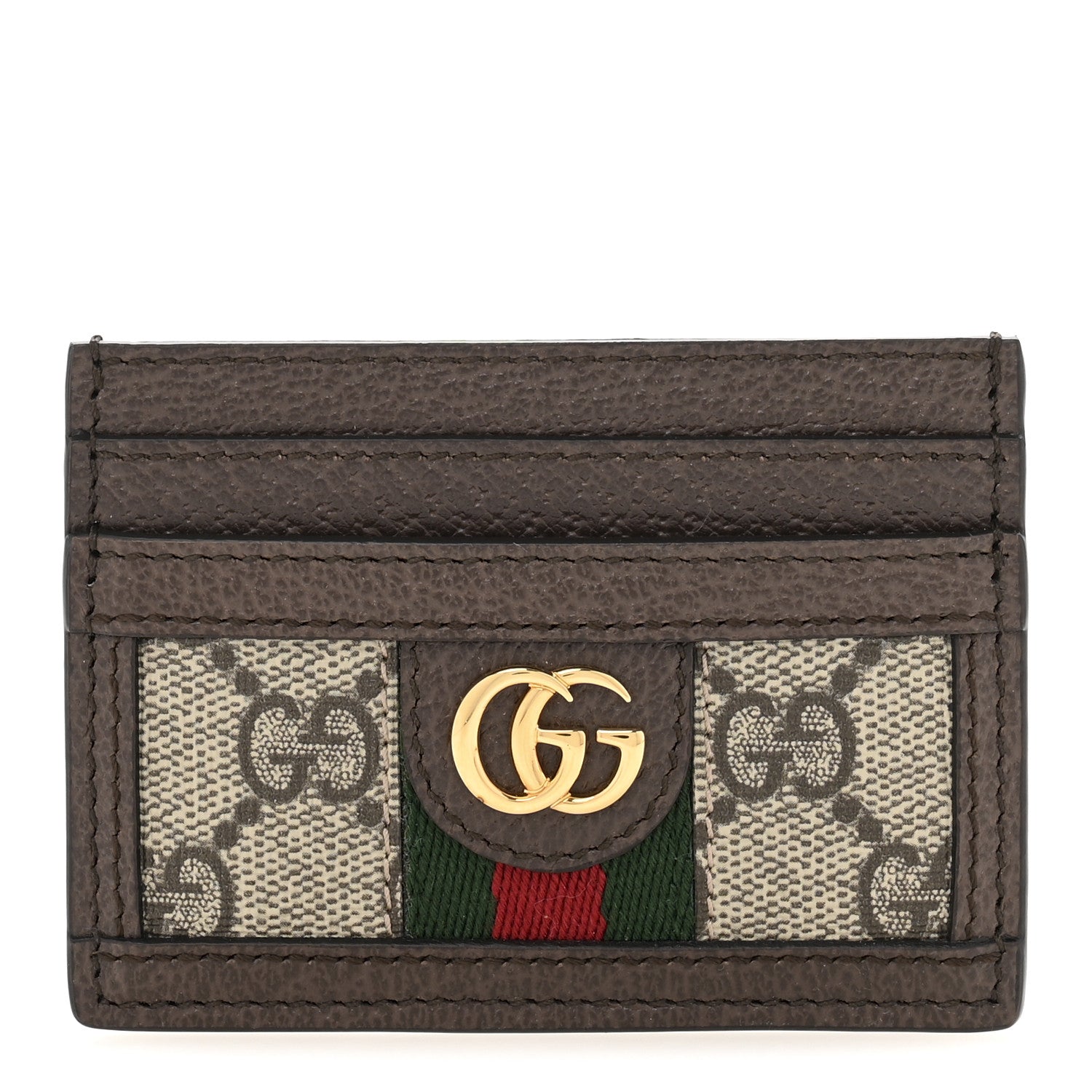 GG Supreme Monogram Ophidia  Holder Brown