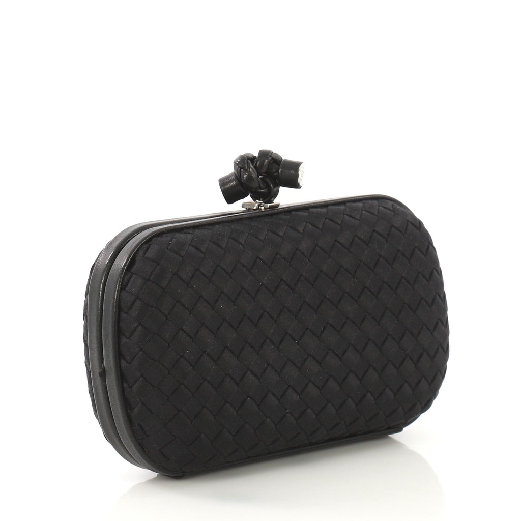 Box Knot Clutch Intrecciato Satin Small