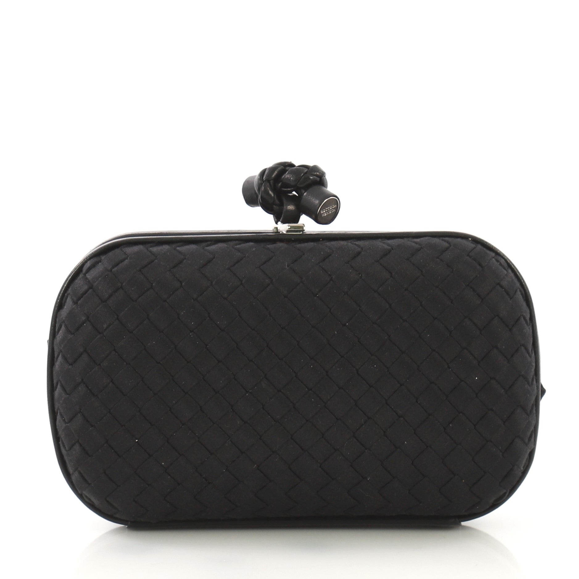 Box Knot Clutch Intrecciato Satin Small