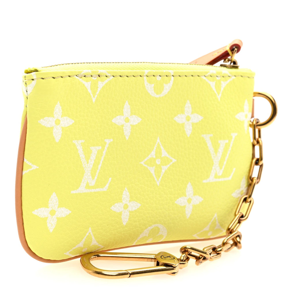 Calfskin Monogram P9 Pouch Lemonade Yellow