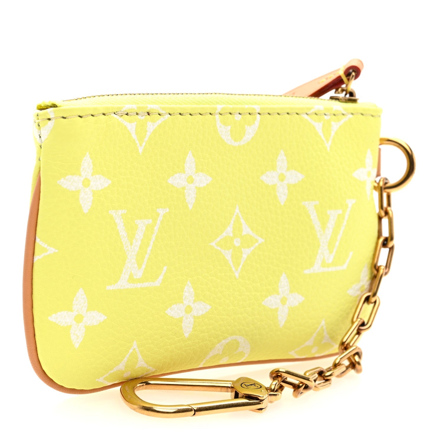 Calfskin Monogram P9 Pouch Lemonade Yellow