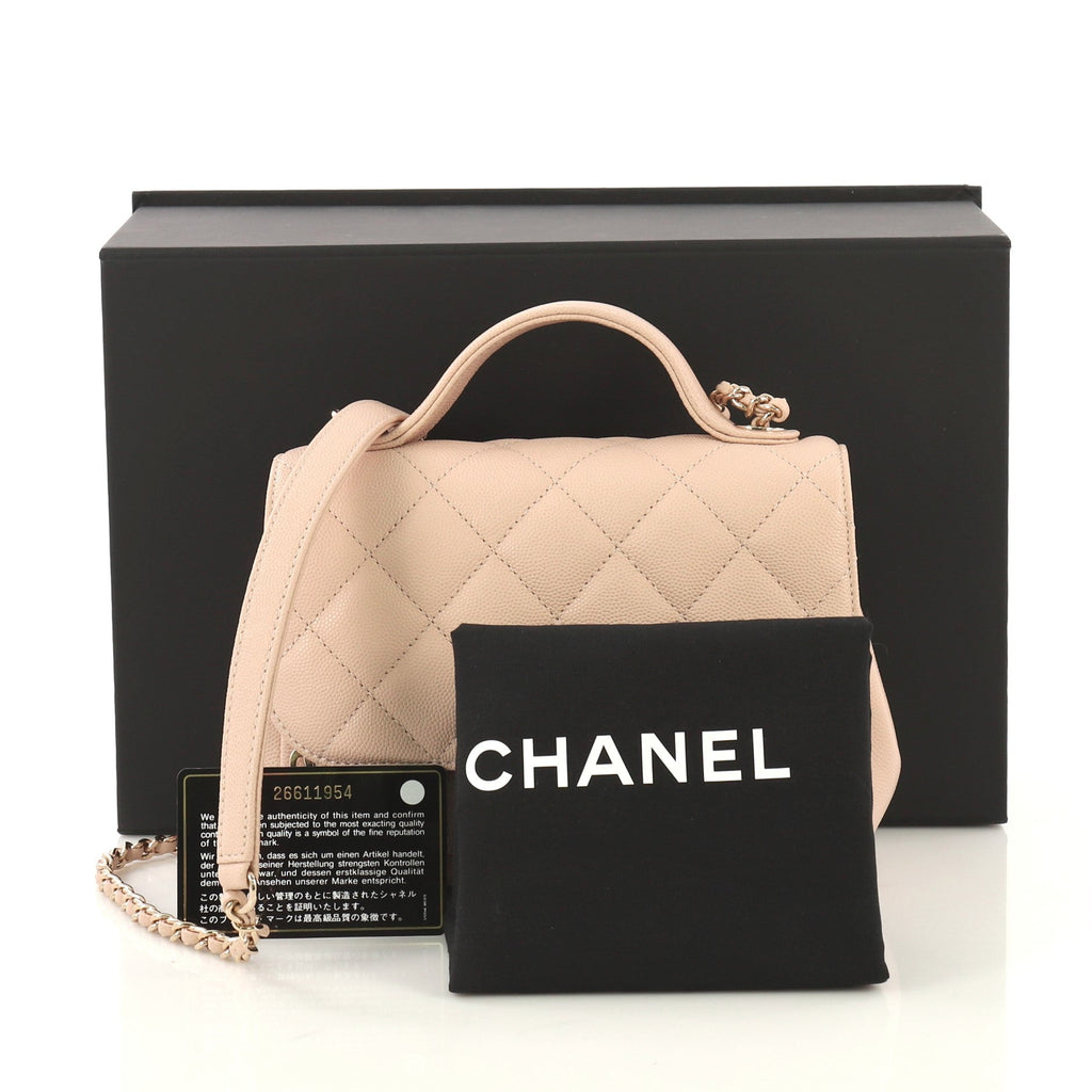 Business Affinity Flap Bag Quilted Caviar Mini