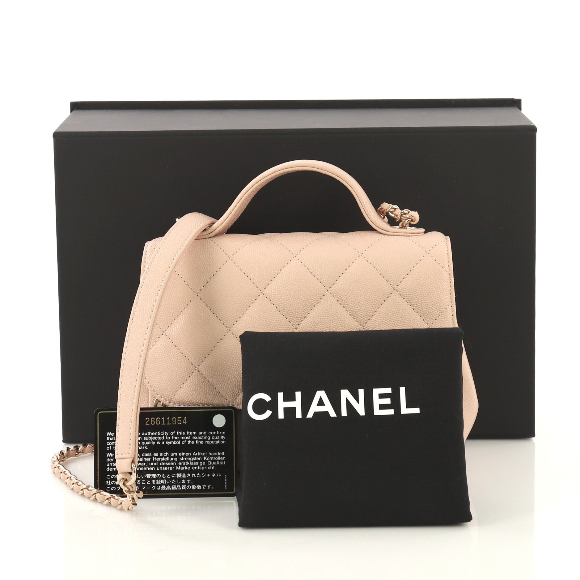 Business Affinity Flap Bag Quilted Caviar Mini