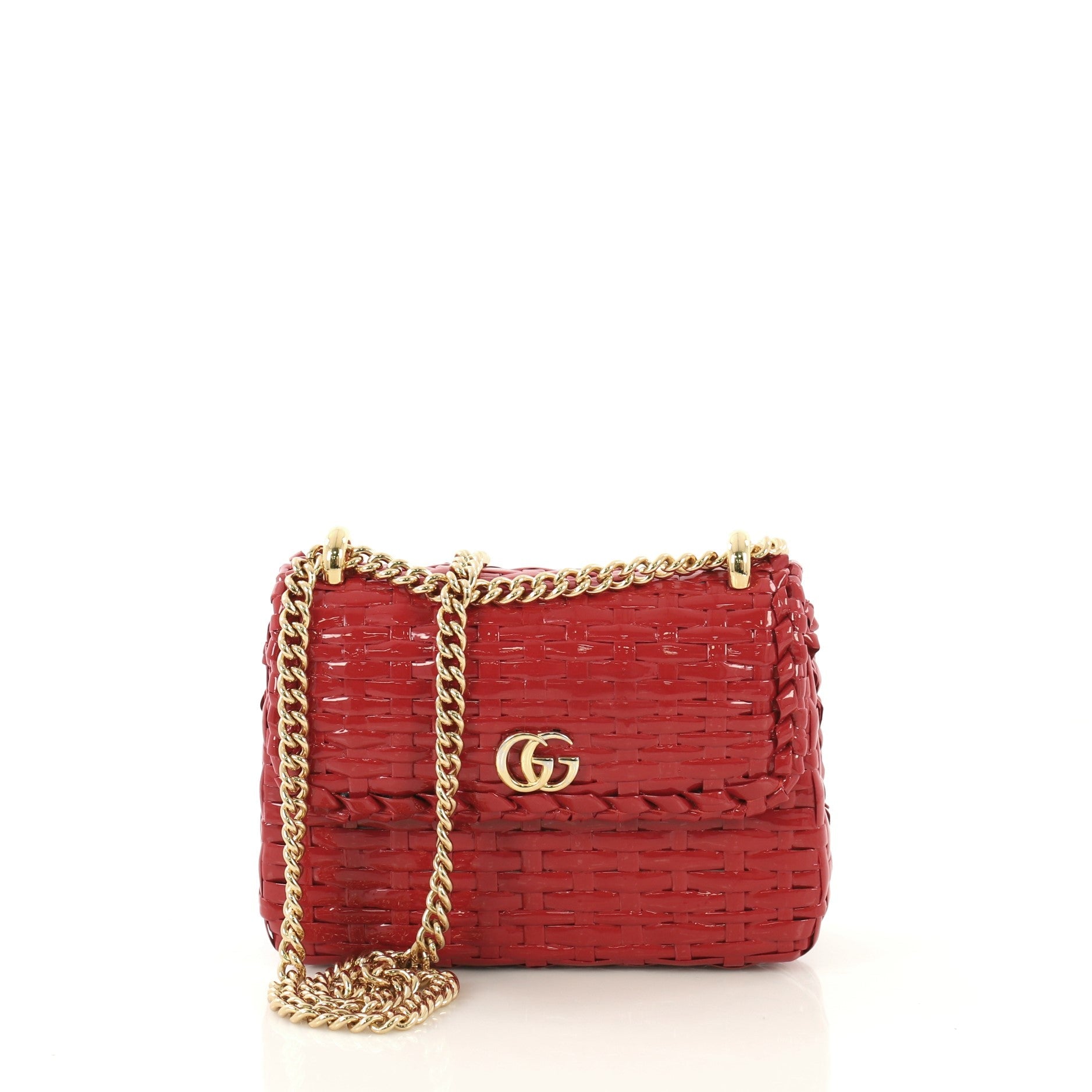 Cestino Flap Shoulder Bag Wicker Mini