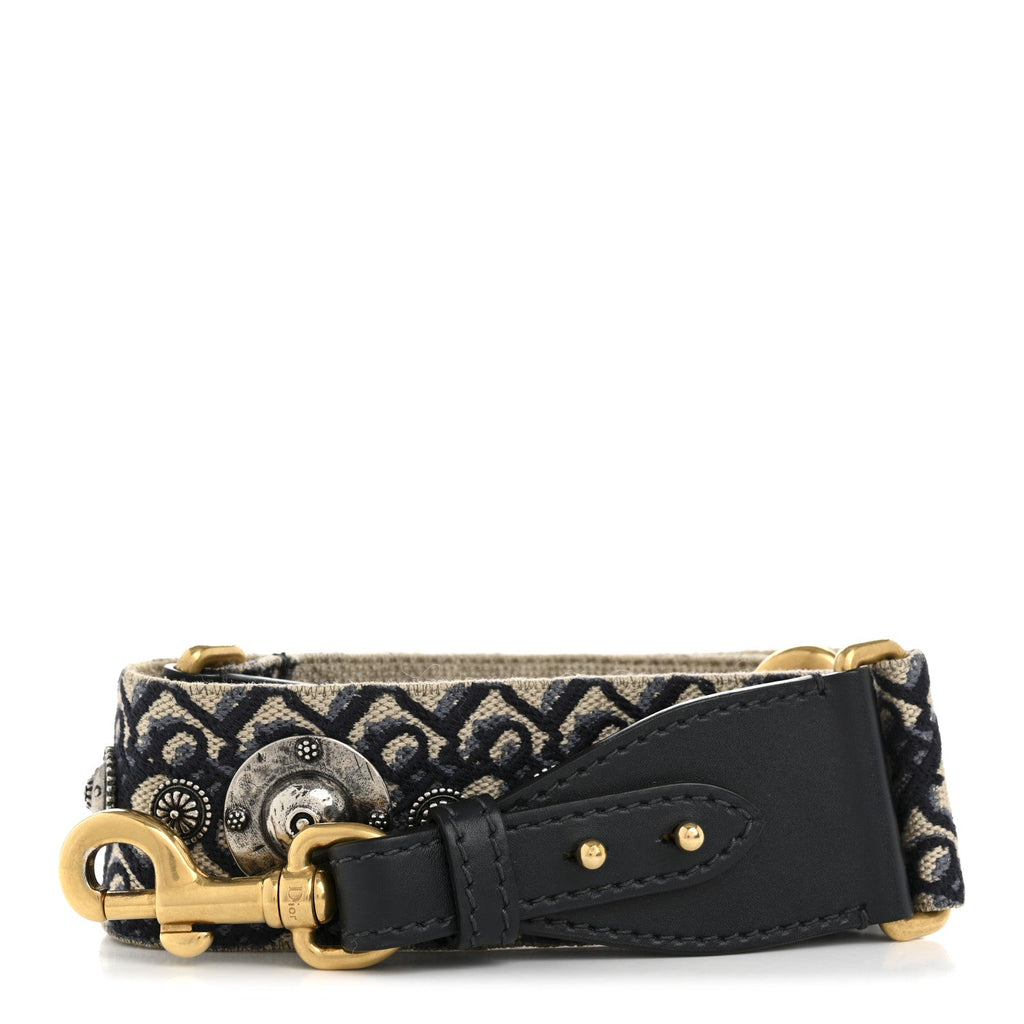 Oblique Studded Shoulder Strap Blue