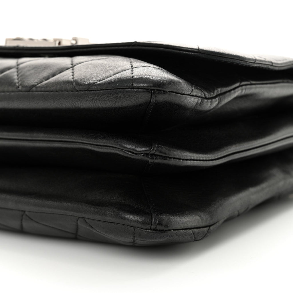 Lambskin Quilted Boy Messenger Black