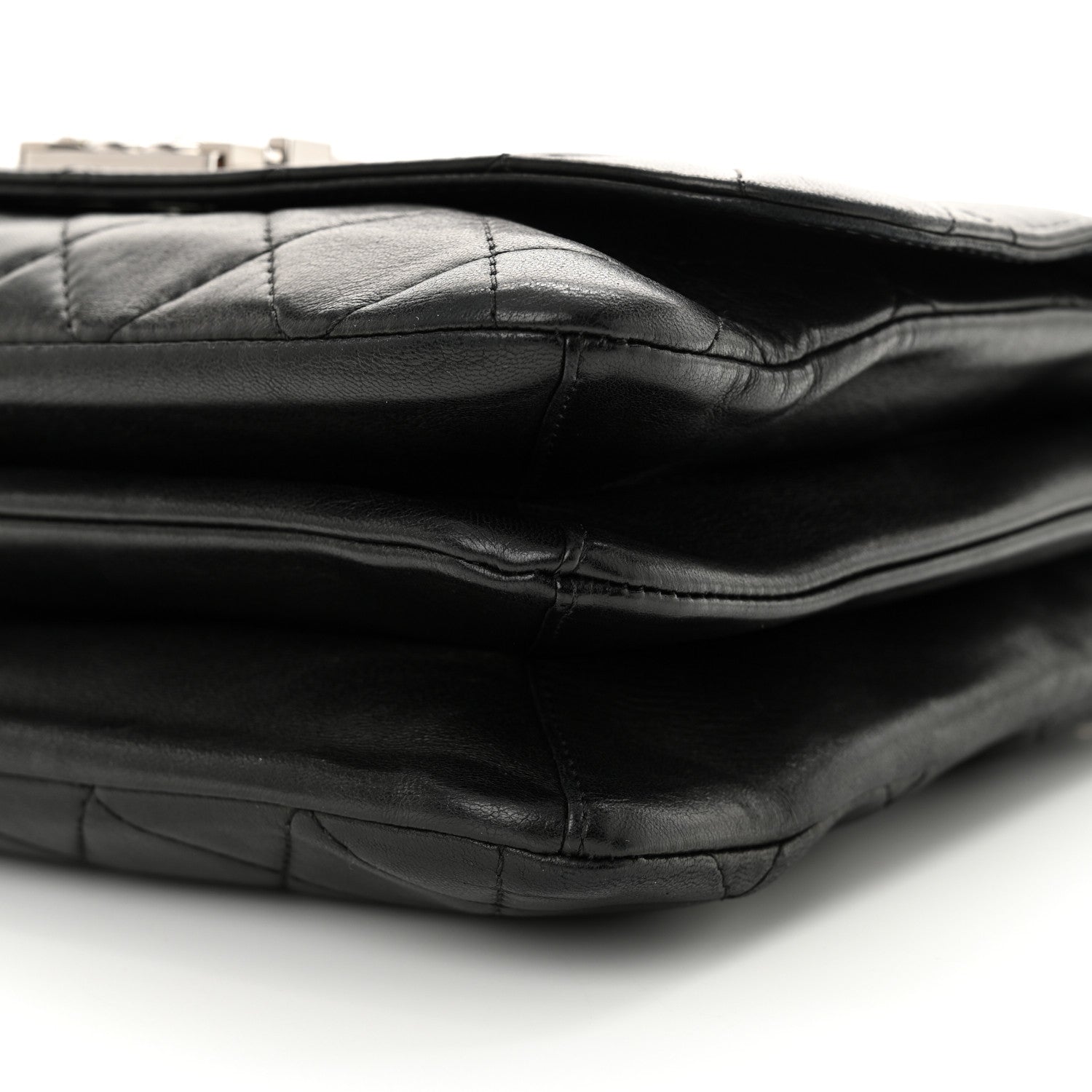 Lambskin Quilted Boy Messenger Black