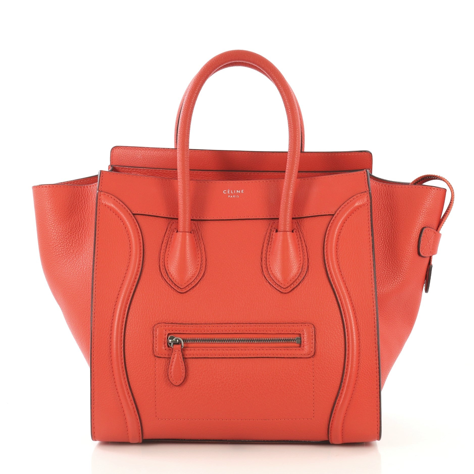 Luggage Handbag Grainy Leather Mini