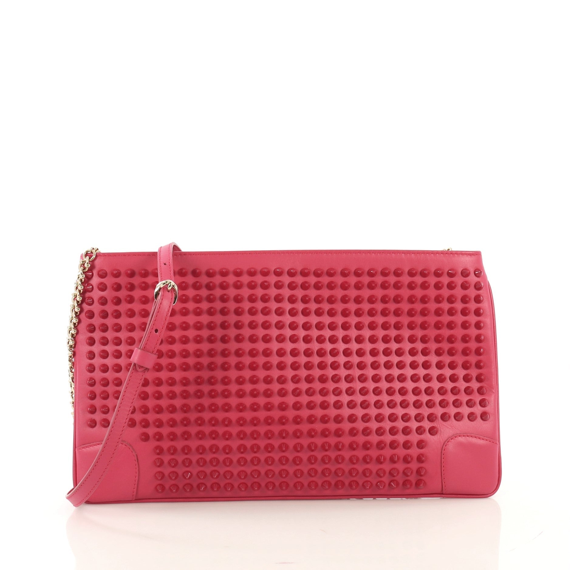 Loubiposh Clutch Spiked Leather